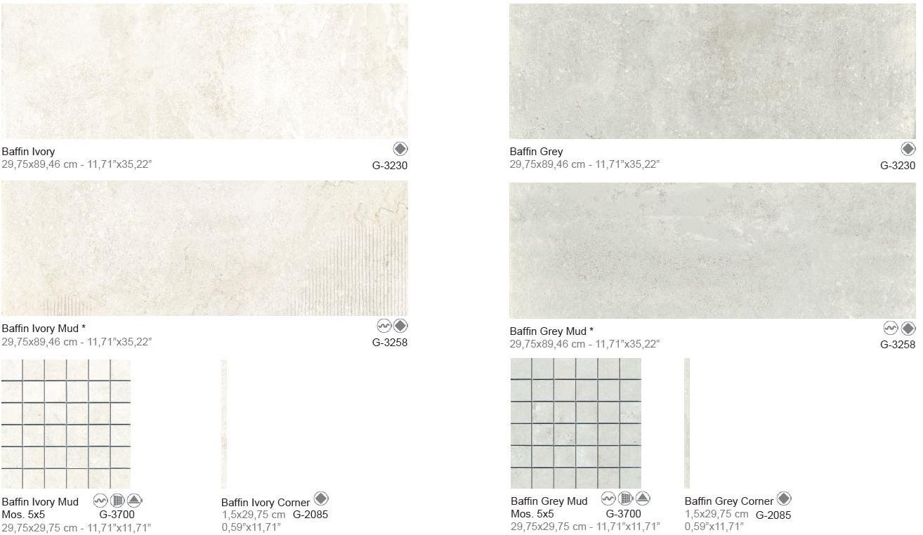 Aparici Белая плитка для стен с эффектом бетона Baffin sun-id-1352703 - Вид №3