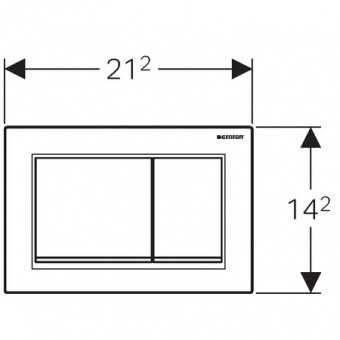 115.080.KN.1 смывная клавиша OMEGA30 (хром мат, глянц, хром мат) Santreyd  - Вид №1