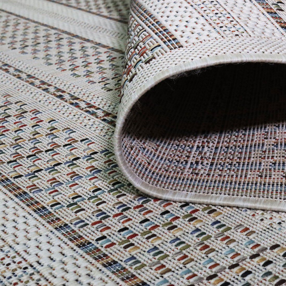 Полосатый напольный прямоугольный ковер Ademi Outdoor ARCH-00001983 - Вид №2