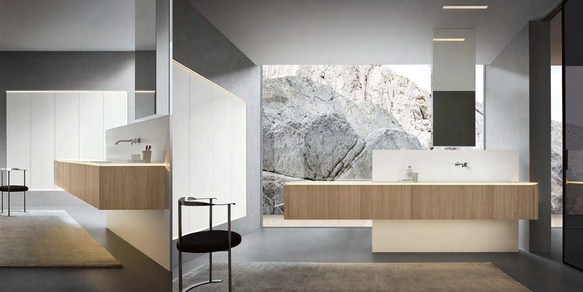Комбинация ванной комнаты P103 в отделке TRAY 94 Milltek/Rovere Barrique MILLDUE PURO PURO103BARRIQUE - Вид №1