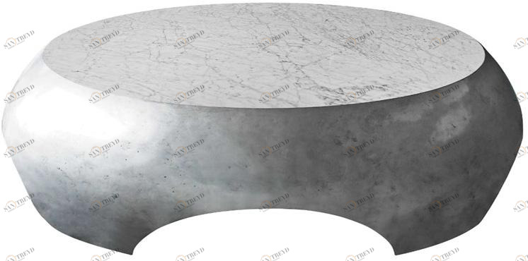 GANSK Круглый журнальный столик из каррарского мрамора  G4018 