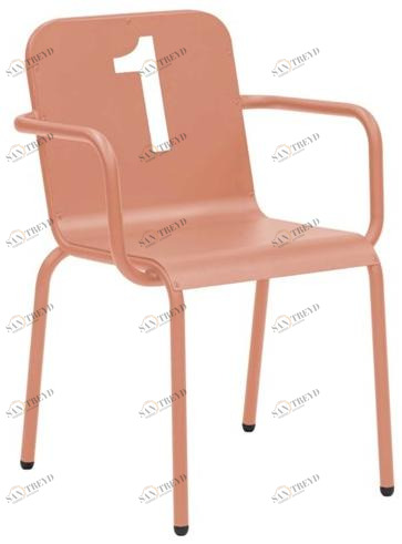 iSimar Садовый стул из стали с подлокотниками Number 8120