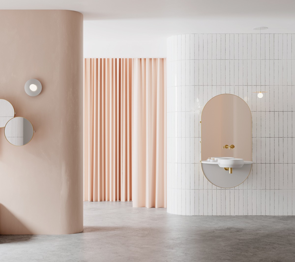 Ex.T ARCO Консоль с раковиной, зеркалом и посудой EXARCO/OT  - Вид №3