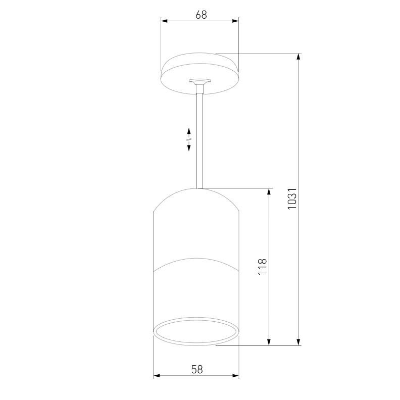 Подвесной светильник Eurosvet Mini Topper 50146/1 хром/черный жемчуг EUROSVET MINI TOPPER 223285 Черный  - Вид №1