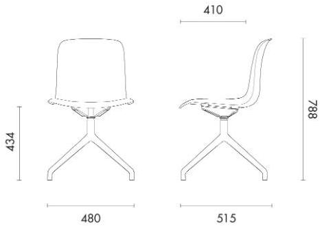 Grado Design Офисное кресло из ткани с 4 спицами Every Eve-ch-11/eve-ch-11u - Вид №3