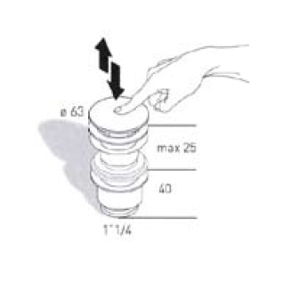 ML.RIC-10.120.DO Донный клапан Migliore Ml.Ric  - Вид №1