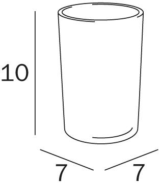INDA® Подставка для зубных щеток в стекле  R03600  - Вид №1