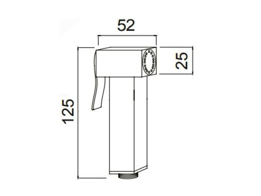 Хромированная латунь shut-off ручной душ Aquademy Quadro ARCH-00116942 - Вид №2