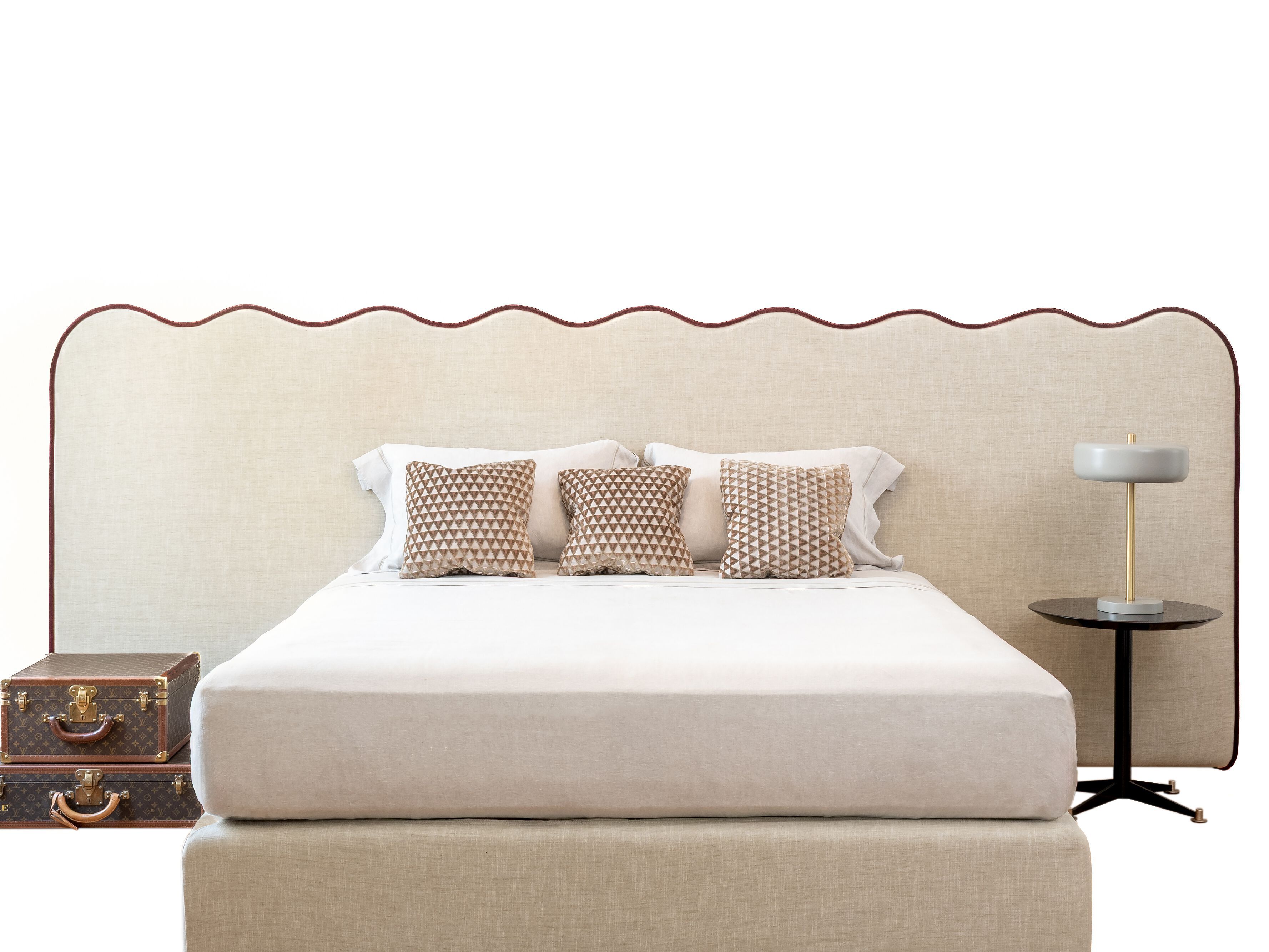 Высокое изголовье из мягкой ткани DOM EDIZIONI ONDA ARCH-00094541