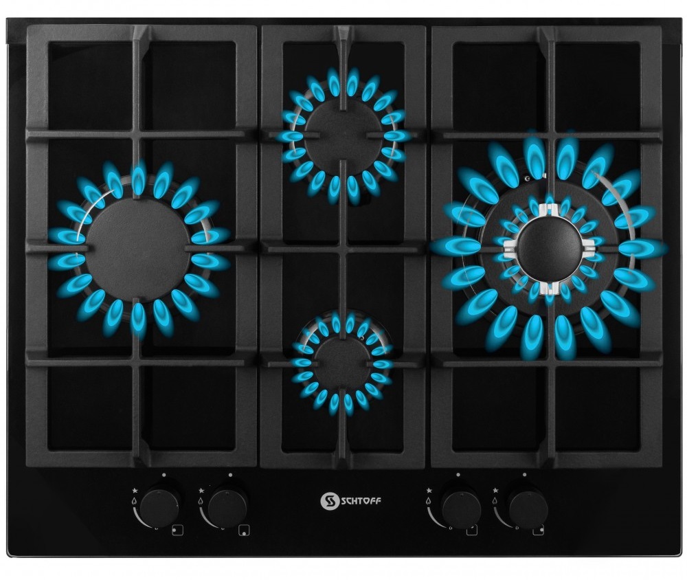 9295453 Газовая варочная поверхность SCHTOFF H 6047 C30 IS BLACK STDN-0110260 - Вид №1