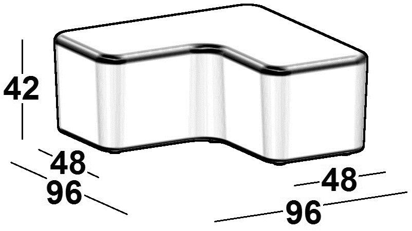 Luxy Прямоугольный пуф с обивкой Puzzle sun-id-1347516 - Вид №9