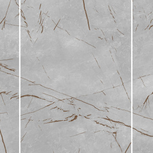 Панель ПВХ Мрамор Грей 673/1 2,6*0,25 Stella Slim 5мм Light (15)