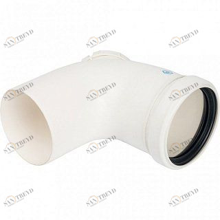 Угол с ревизией дымохода STOUT DN80 87 градусов для конденсационных котлов SCA8080010090