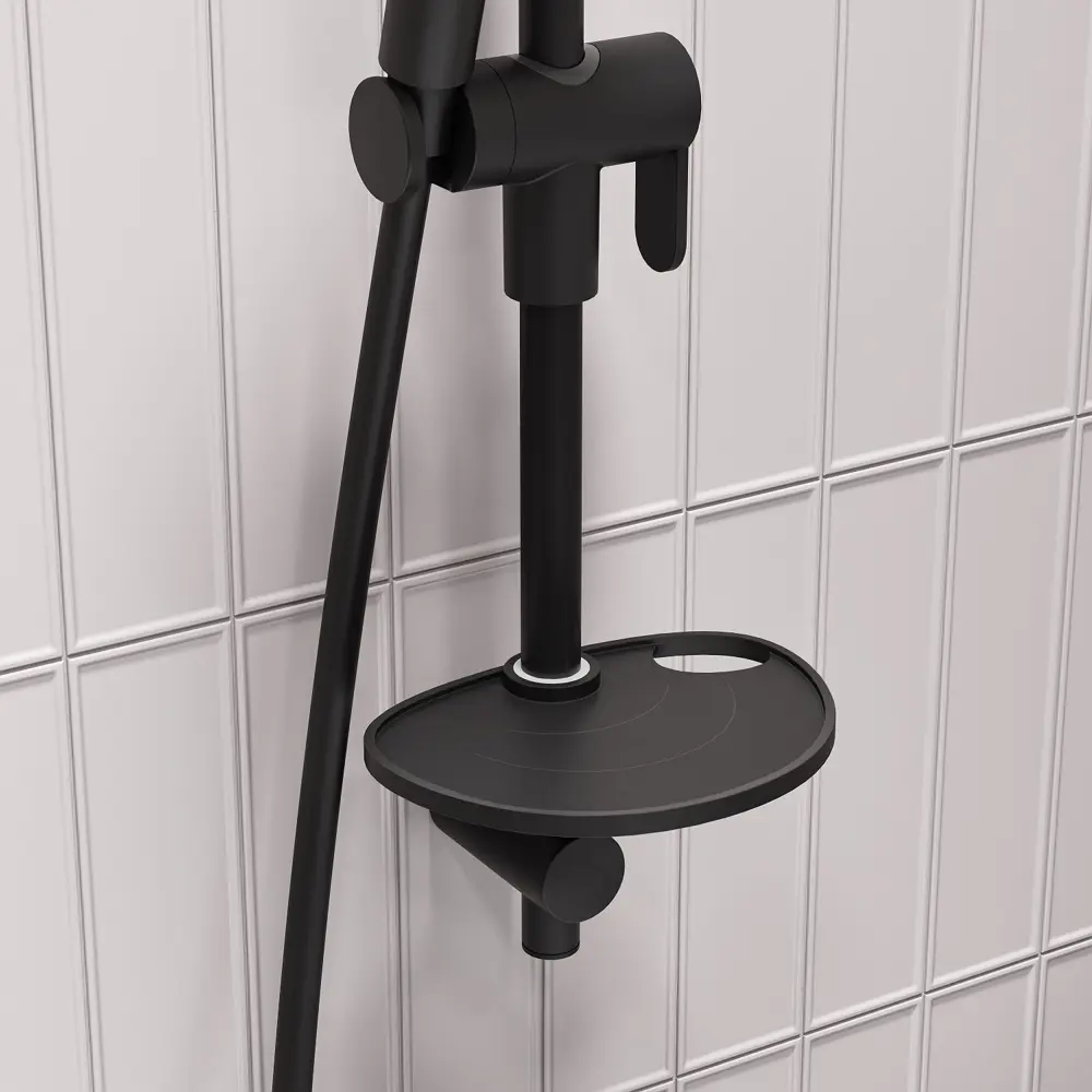 Мыльница для душевой штанги Iddis Agua AGUPM0i17 пластик цвет черный матовый STLM-2018838 - Вид №2