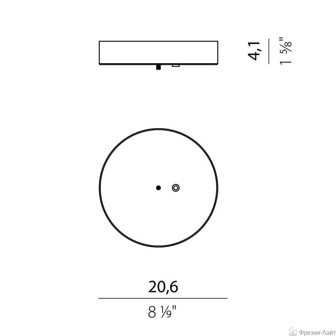 Panzeri XM03319.511.0002 Canopy for 1 fixture потолочный Zero 117286