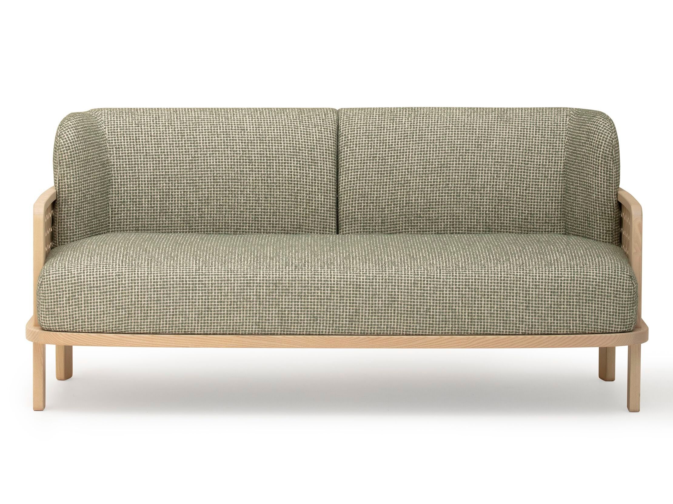 2-местный линейный диван из ясеня Billiani Raquette ARCH-00075780