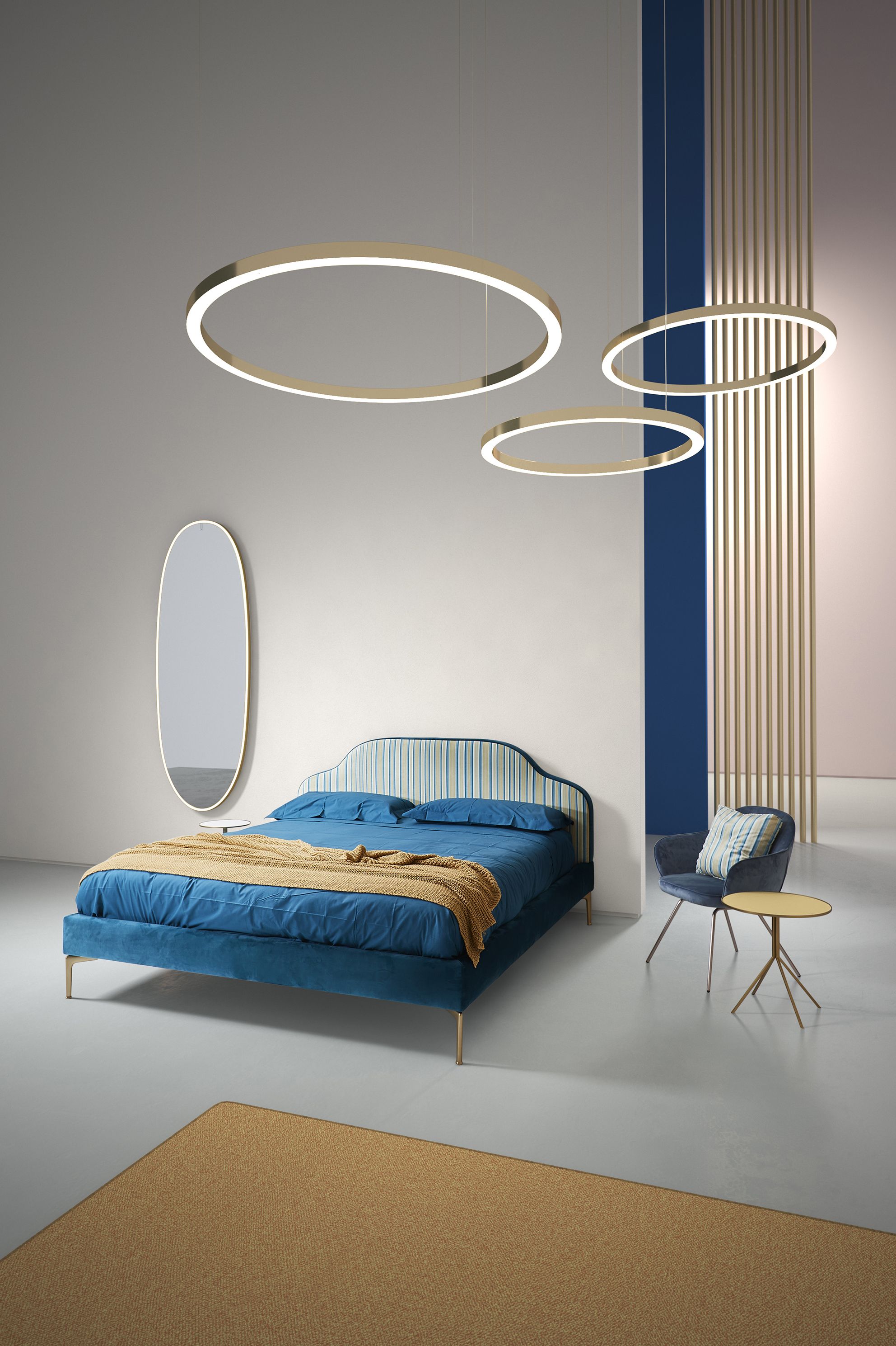 Двуспальная кровать с мягким изголовьем MOMENTI MORFEO MOR5 ARCH-00124758 - Вид №3