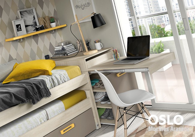 102975 Детская комната с двойной кроватью Ambiente 17 Arasanz Oslo Santreyd - Вид №1