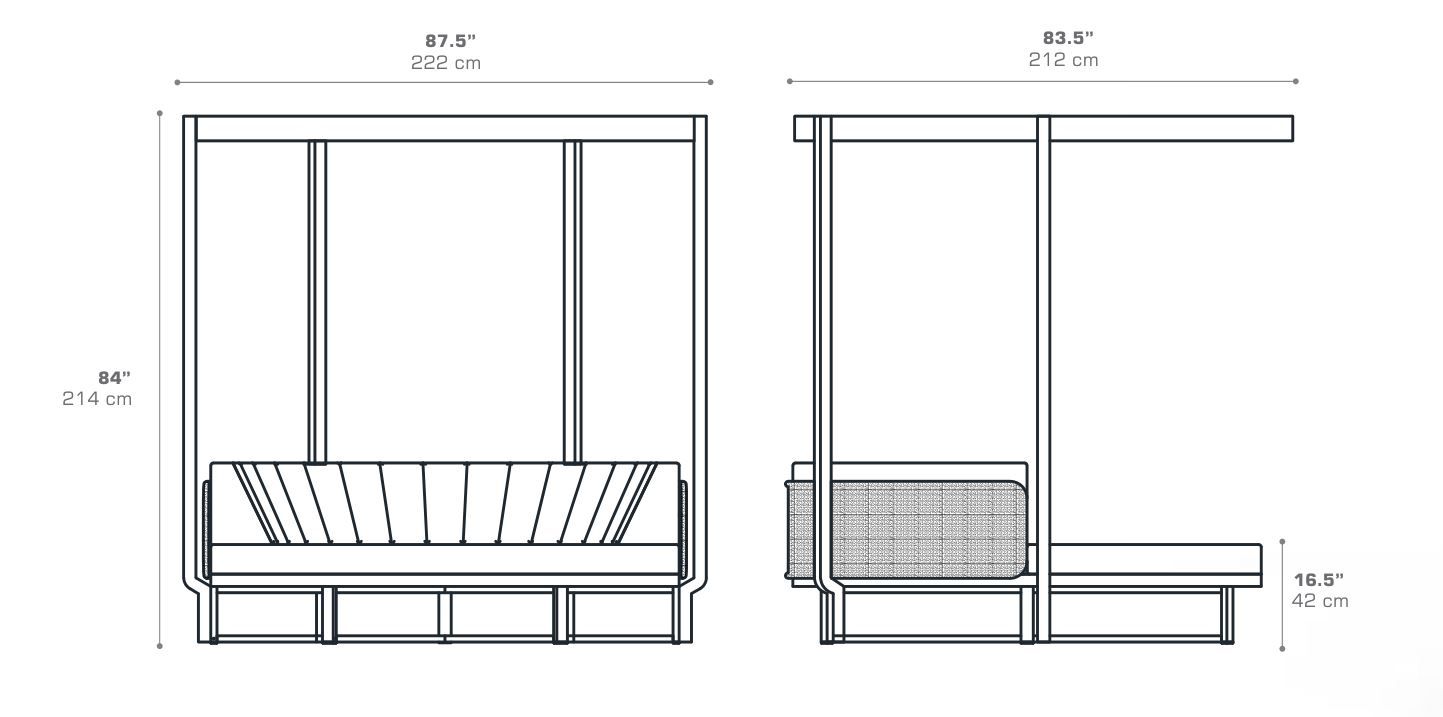 Круглая Садовая кровать из ткани с балдахином MAMAGREEN Munia ARCH-00120241 - Вид №7
