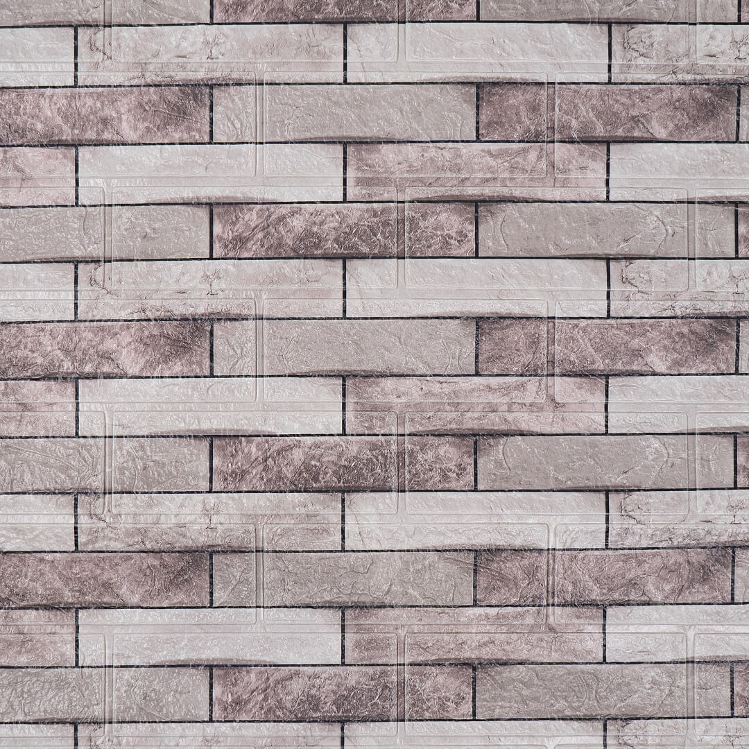 Панель ПВХ на клеевой основе "Кирпич Латте" 700*770мм Ultra (10шт) ДОНГХАЙ STSR-664