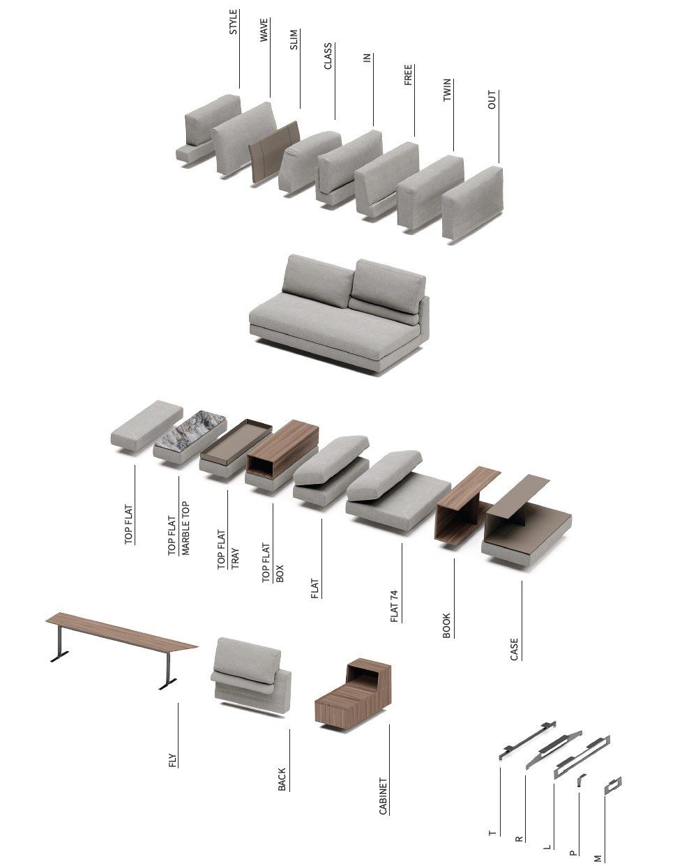 Съемный диван из ткани Frigerio Davis ARCH-00030181 - Вид №17