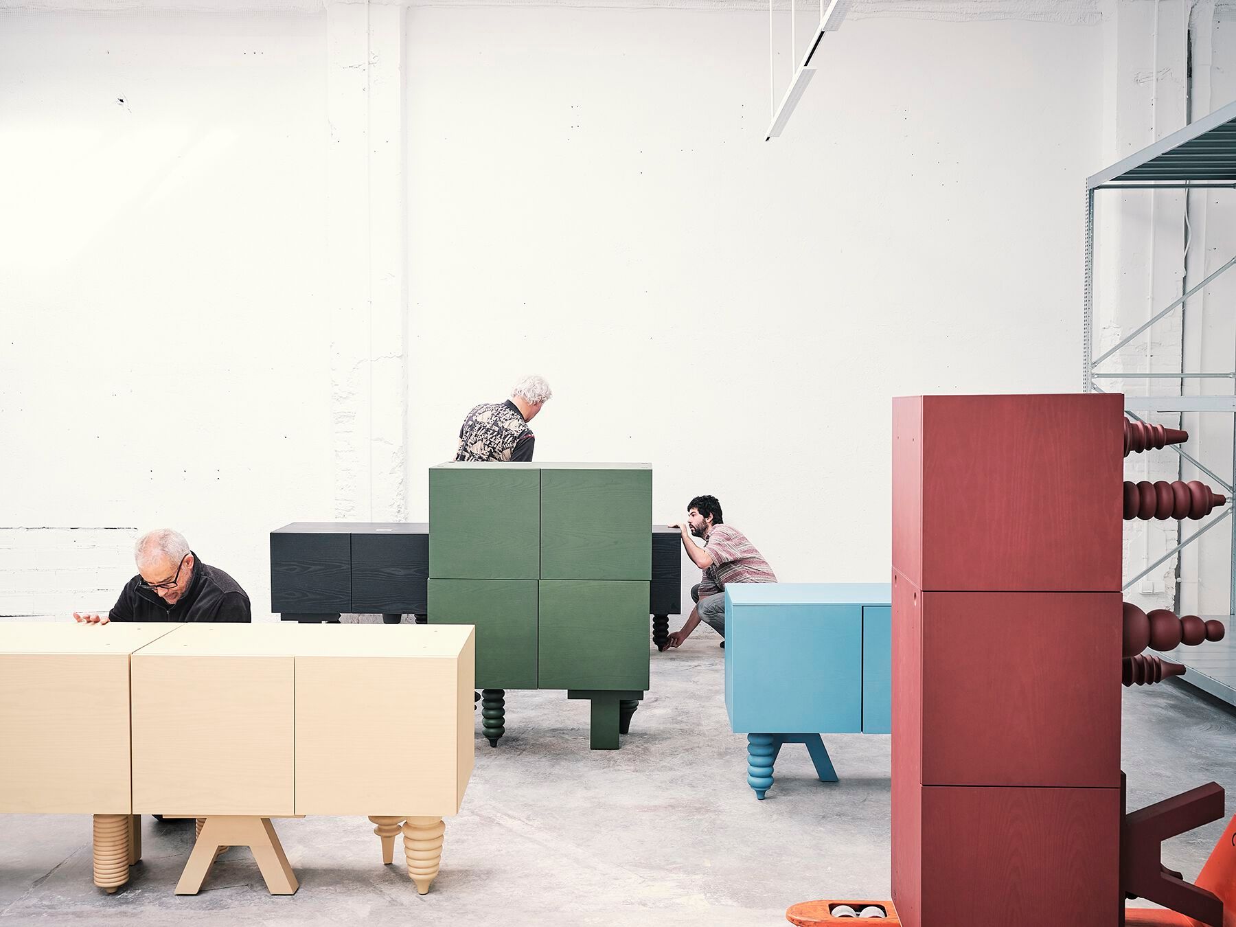 Шкаф из шпона ясеня с распашными дверями BD Barcelona Multileg ARCH-00094619 - Вид №15