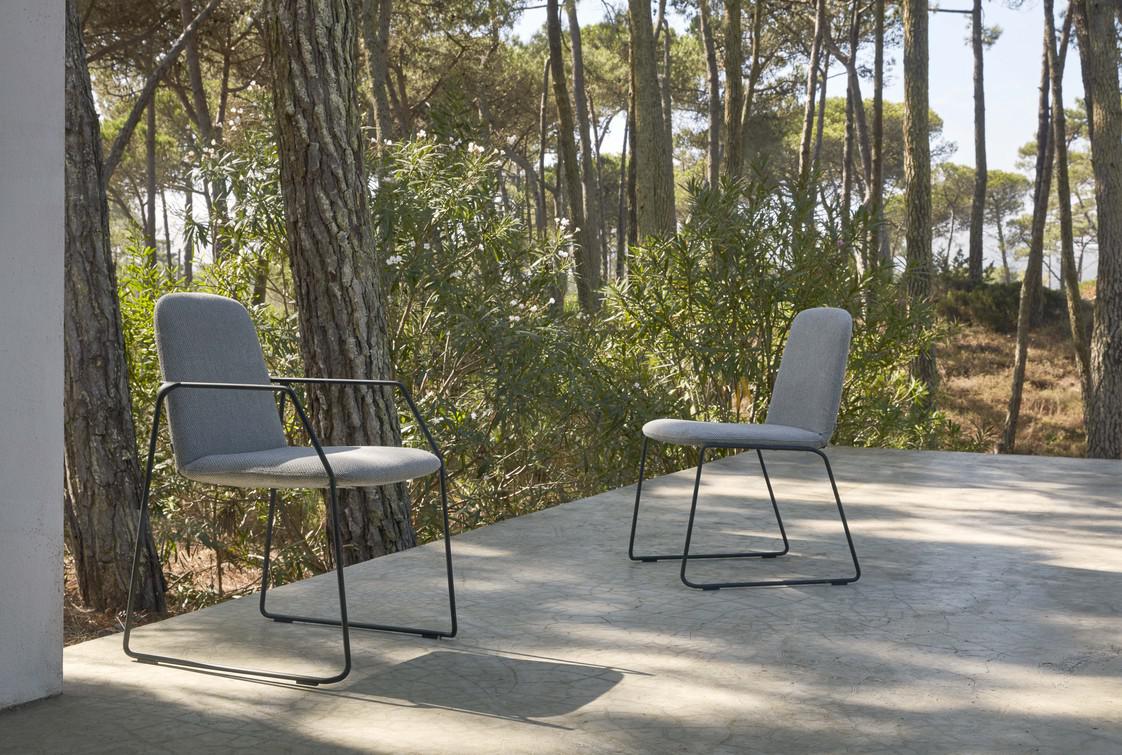 Обеденный стул белый лотос смоки Manutti Loop MNST79 - Вид №13