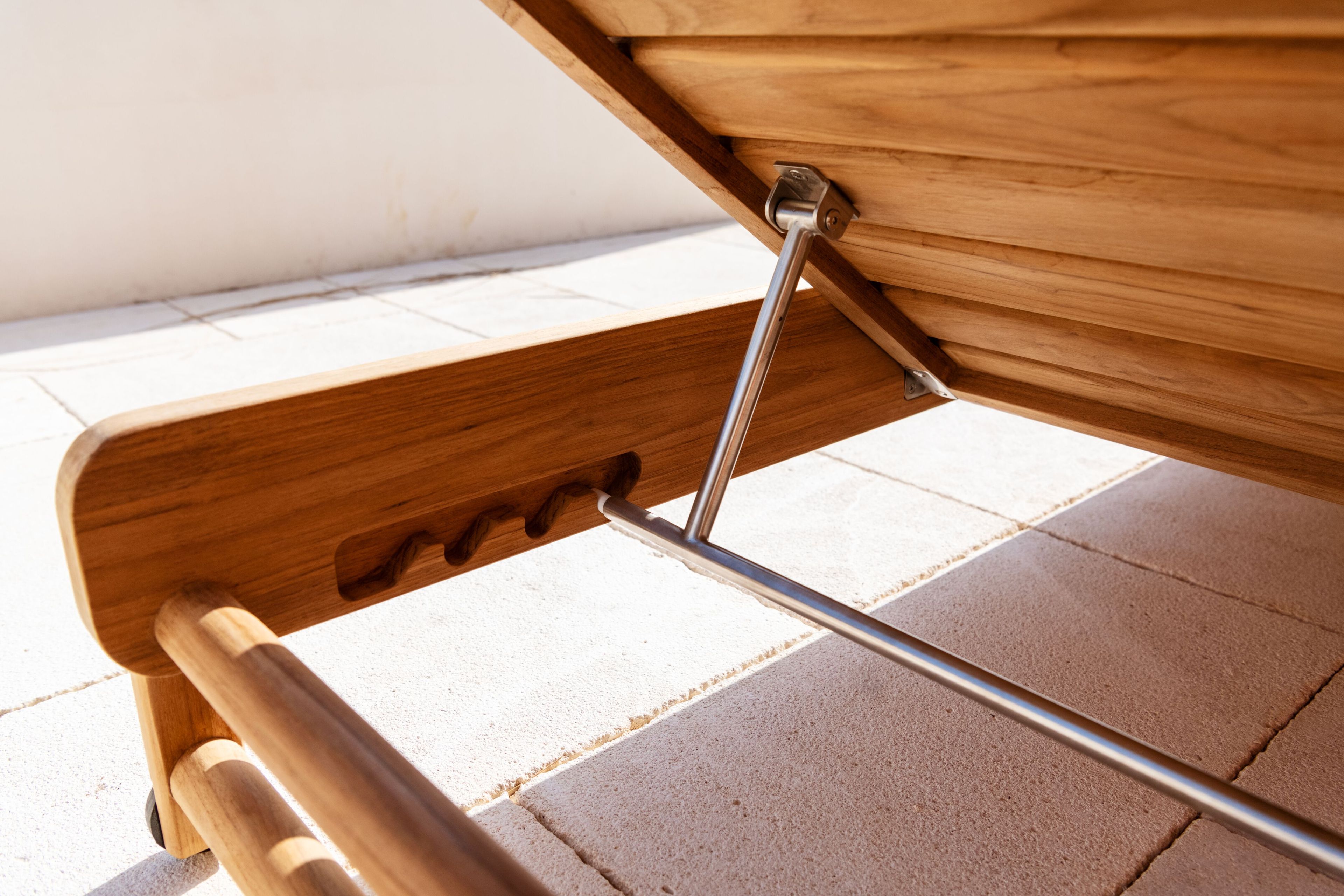 Садовая кровать из тикового дерева с подушками Sunbrella FJAKA Pomalo ARCH-00055129 - Вид №18