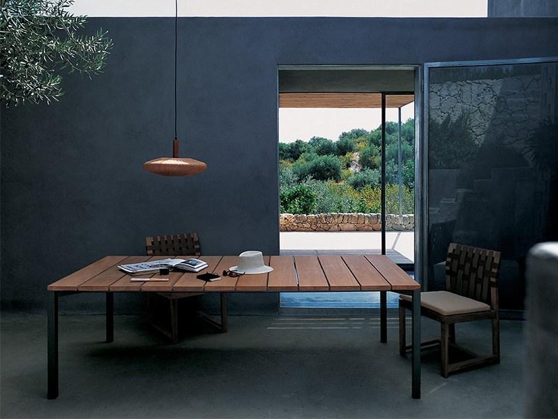 RODA Прямоугольный садовый стол из стали и дерева Light pier sun-id-1500781 - Вид №1