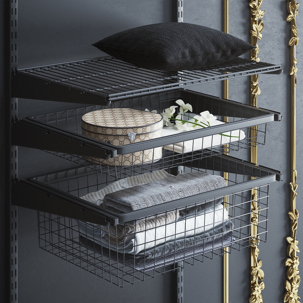 Сеточная полка , 603x406x15 мм, черный LJPS0474 Public Steel Россия  - Вид №2