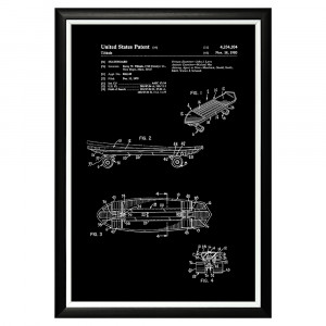 896519440_1818 Арт-постер «Патент на скейтборд, 1980» Object Desire
