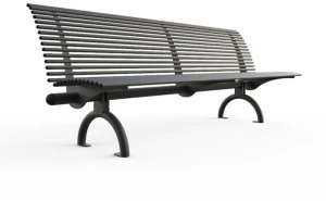 Lazzari Скамья из стали со спинкой Gallipoli Ar562