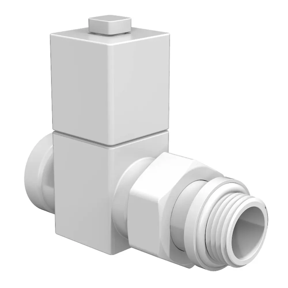Набор вентилей для радиатора Royal Thermo Cube 1/2" прямой цвет белый STLM-2129036 - Вид №1