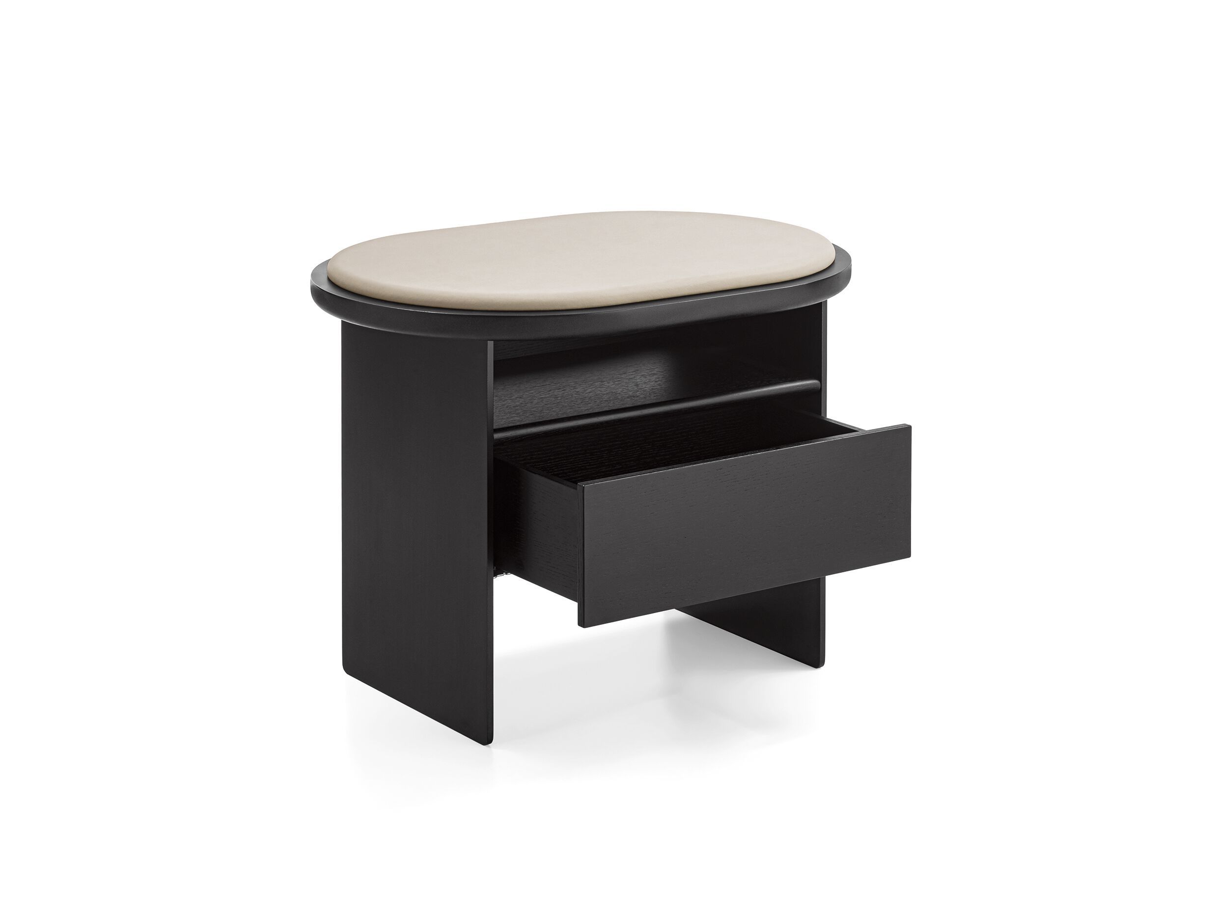 Деревянная овальная тумбочка с мраморной столешницей Gallotti&Radice Sensei ARCH-00063103 - Вид №3