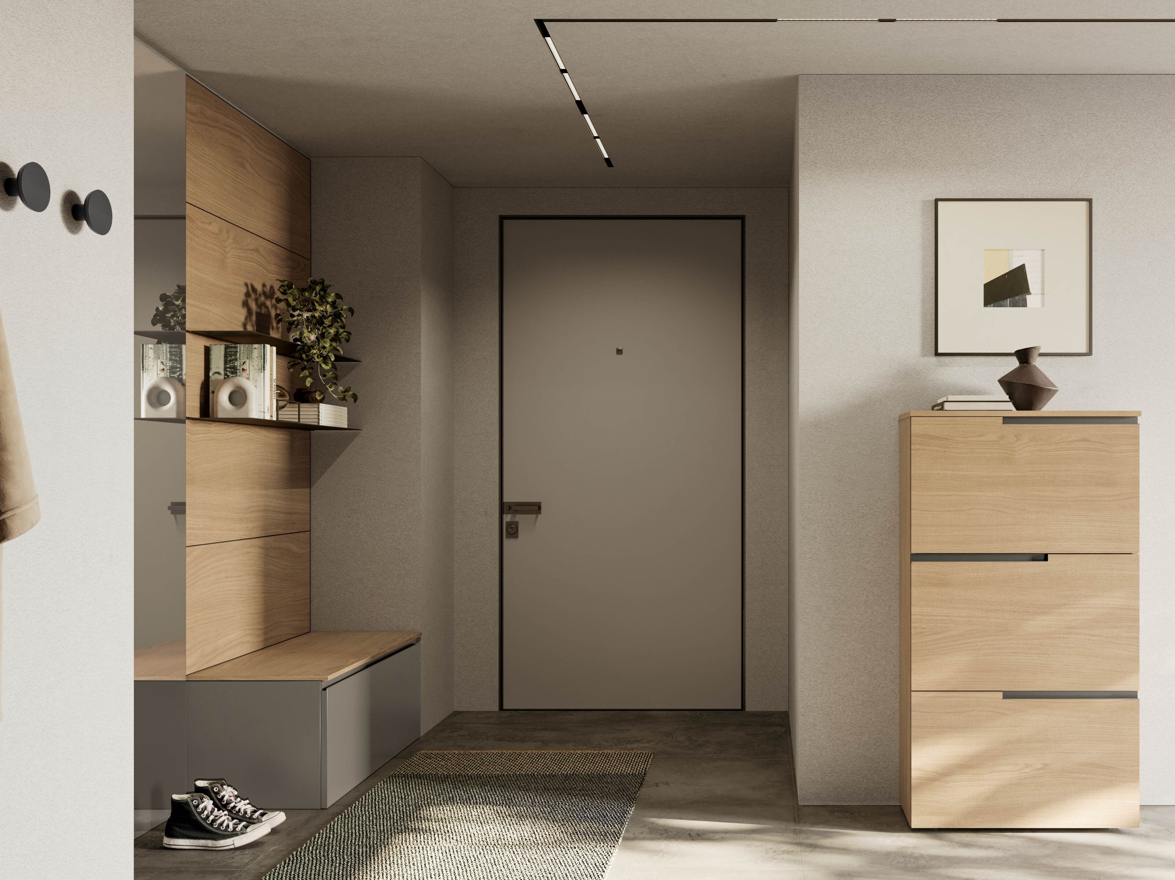 Прихожая мебель с зеркалом Birex GOLA UP COMP.1 ARCH-00072100