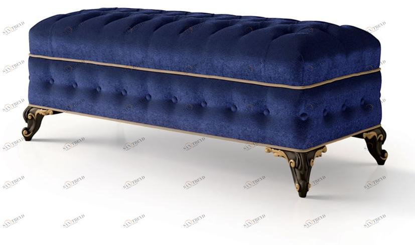 Carpanese Home Стеганая бархатная скамья Heritage 6583