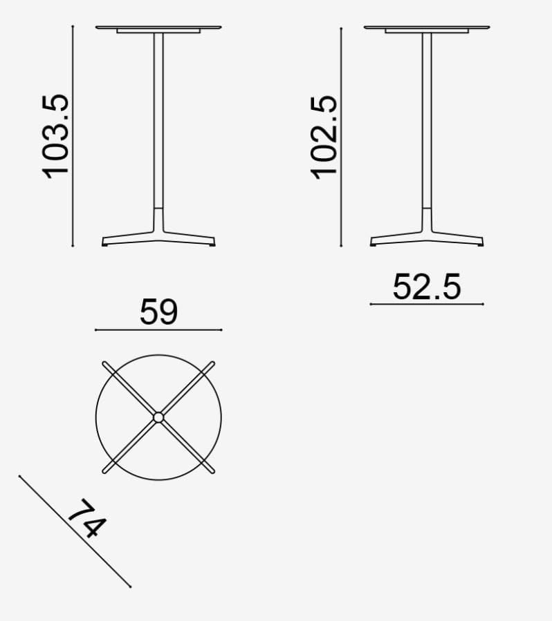 Стол со спицами Arper Wim ARCH-00041896 - Вид №14