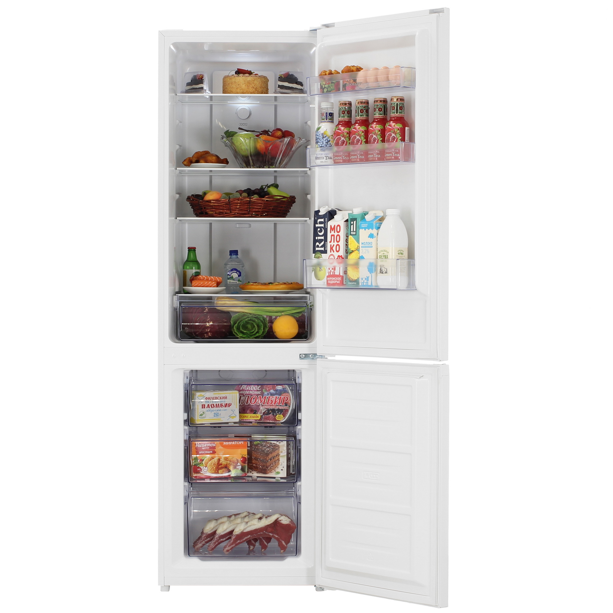 9069504 Холодильник с морозильником   KRAFT KF-NF291W белый STDN-0115542 - Вид №5