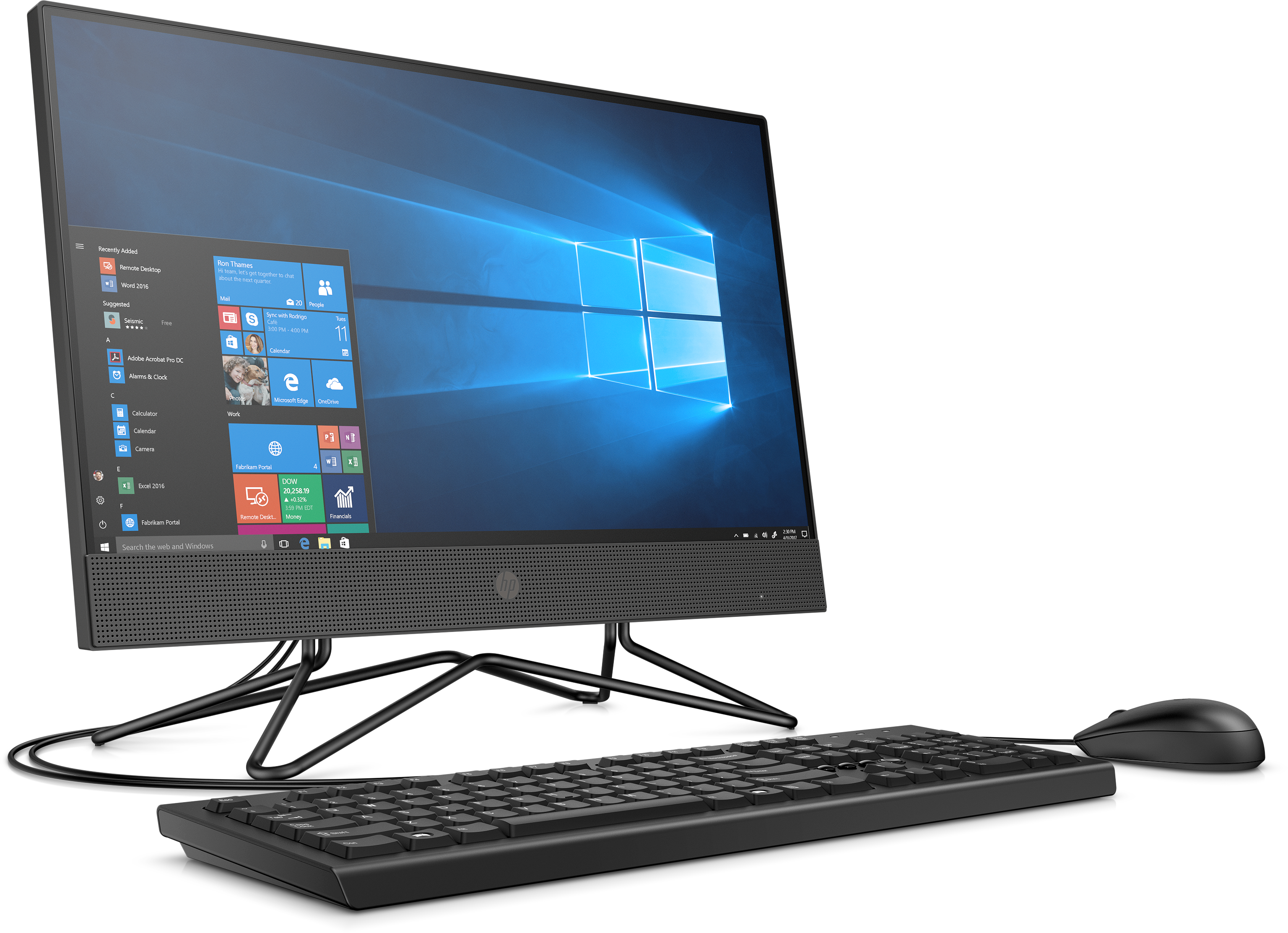 9UG18EA#ACB 200 g4 aio 21,5" nt 21.5"(1920x1080 (матовый))/intel core i3 10110u(2.1ghz)/8192mb/256pcissdgb/dvdrw/wifi/war 1y/w10pro + iron gray HP Santreyd  - Вид №2