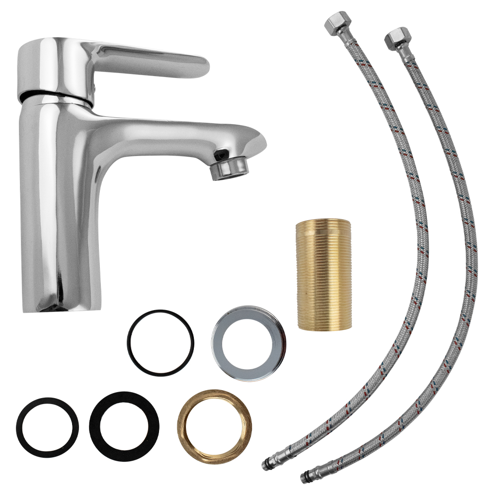 GFmark - Смеситель на раковину, шаровый, хромированный, код: 5330  - Вид №3