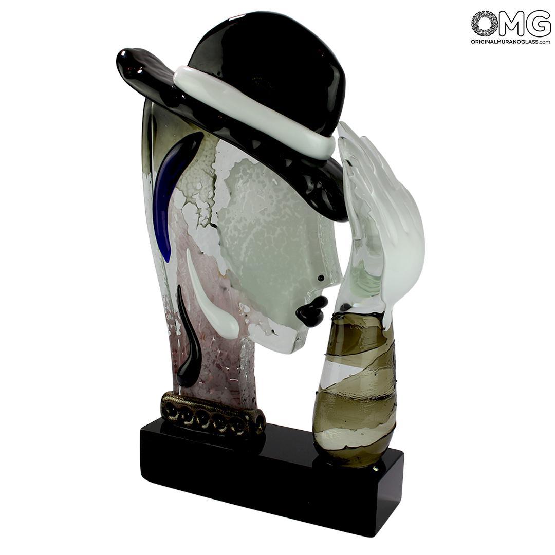 4729 ORIGINALMURANOGLASS Скульптура Голова Женщины - Pop Art - Original Murano Glass OMG 24 см PICASSO - Вид №1