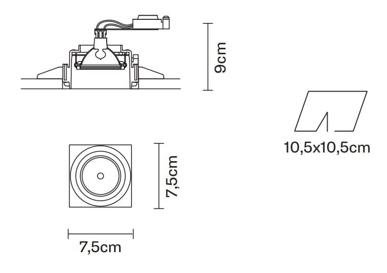 Металлический утопленный прожектор Fabbian Инструменты ARCH-00139105 - Вид №2