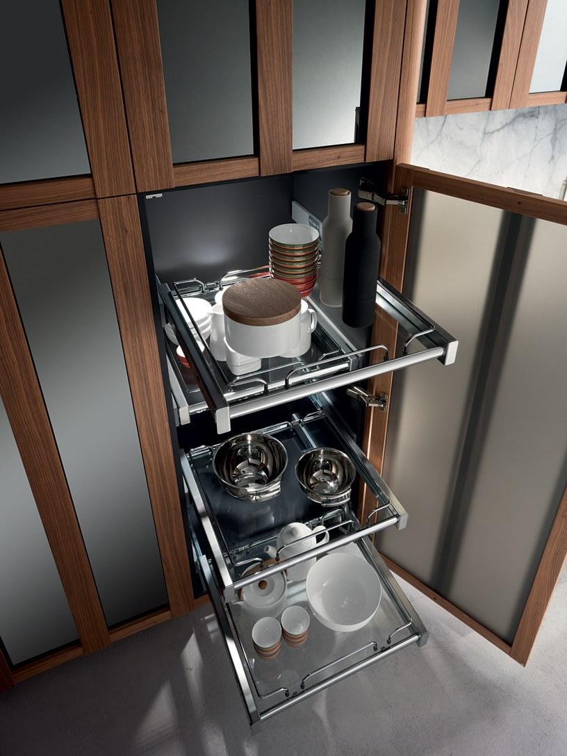 Composit Линейная кухня из лакированного дерева с ручками Noisette sun-id-1468359 - Вид №4