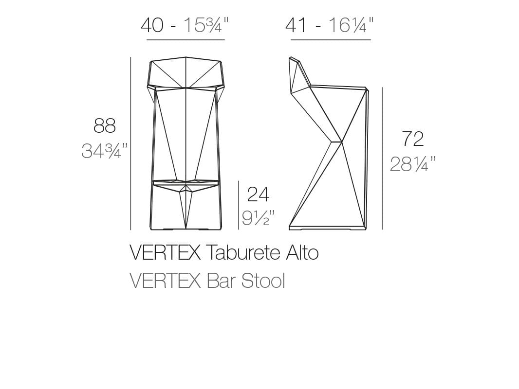 Высокий садовый стул Vondom Vertex ARCH-00019527 - Вид №5