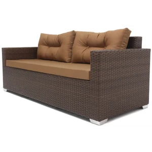 Диван садовый Lavantera 180 165x77x70 см искусственный ротанг цвет коричневый 85017153 STLM-2155359