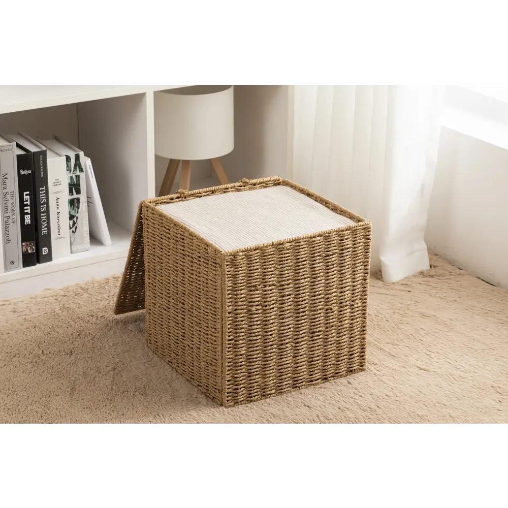 Корз с крышкой 30X30X30 см беж Konsensa STLM-2059812 - Вид №7