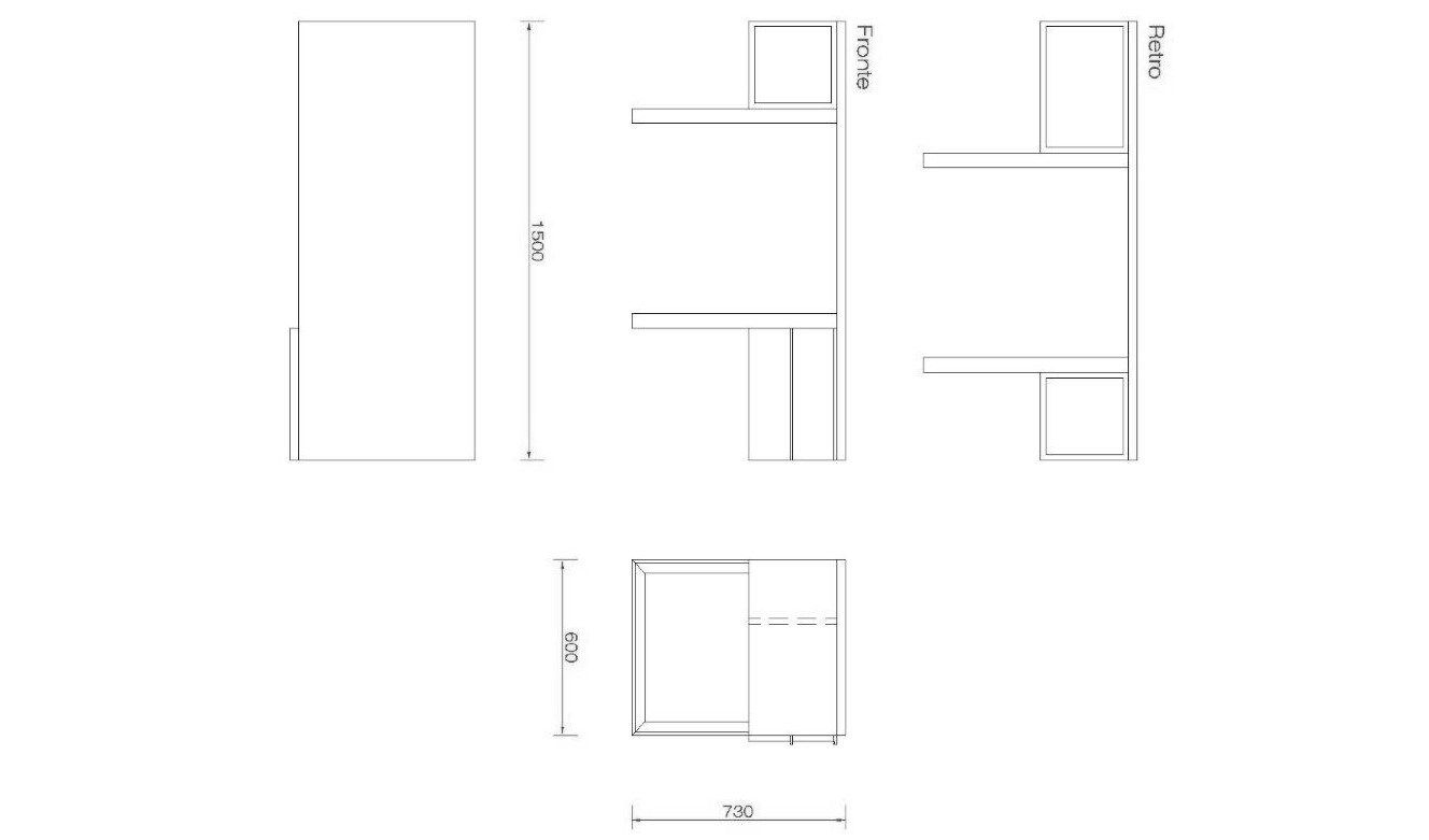 Деревянный прямоугольный стол с ящиками Morelato ARCH-00087384 - Вид №5