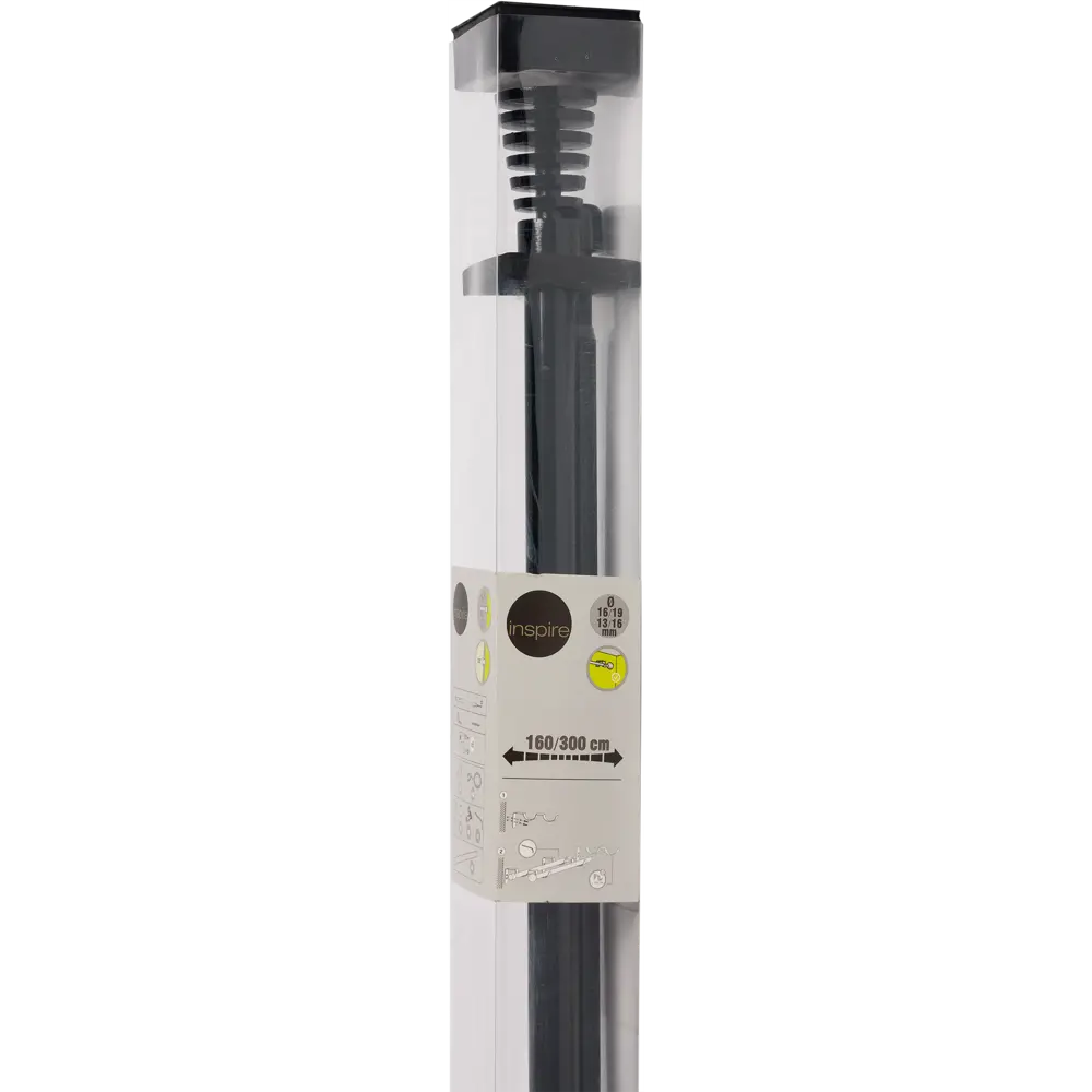 Карниз двухрядный раздвижной Inspire Трапеция 160-300 см цвет чёрный 81976819 STLM-2016881  - Вид №2