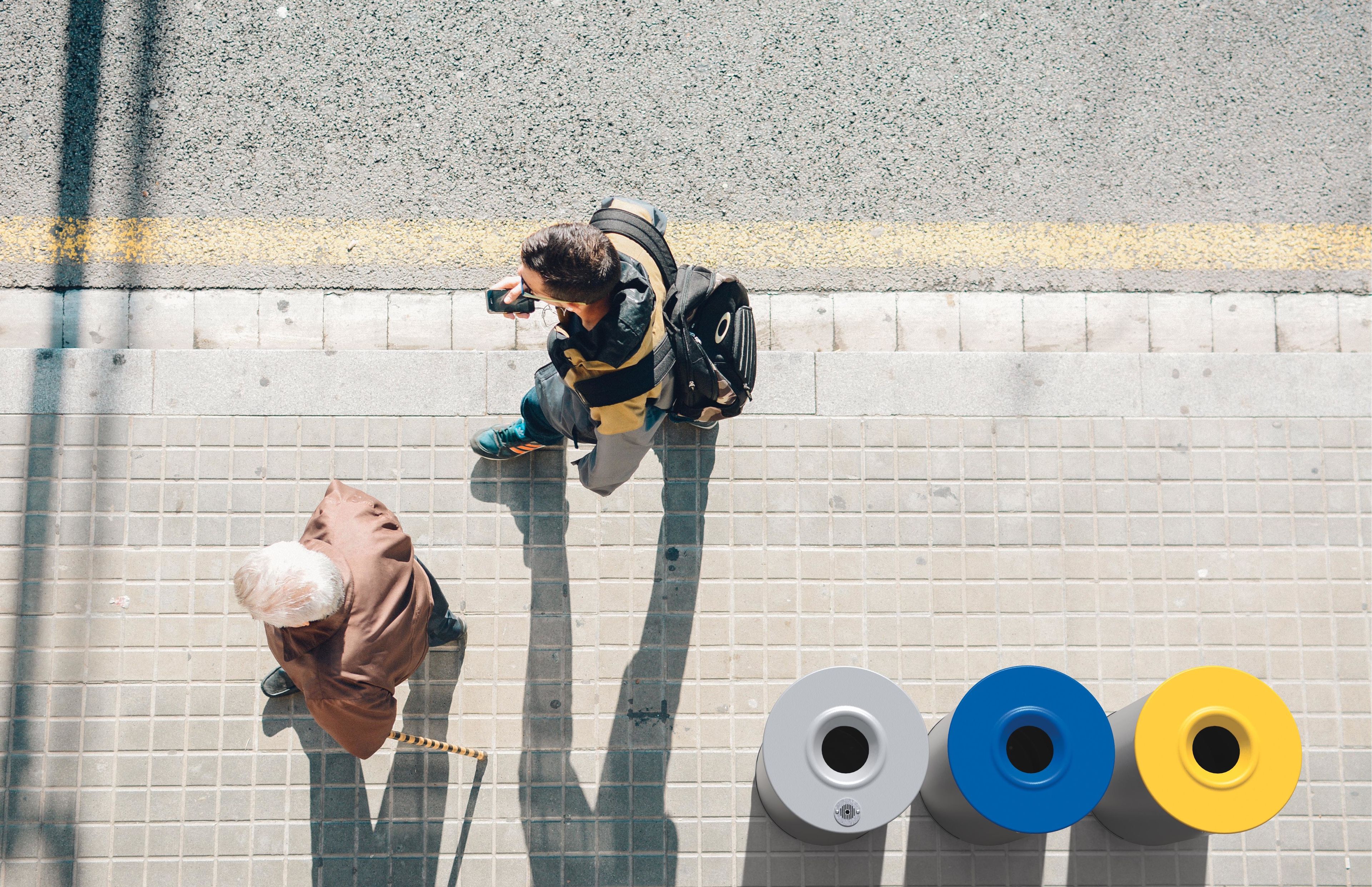 Стальная стойка для мусора с порошковым покрытием для утилизации отходов City Design MAINE ARCH-00060526 - Вид №7