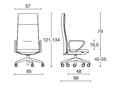 Вращающееся офисное кресло с высокой спинкой Diemme ARCH-00116648 - Вид №5